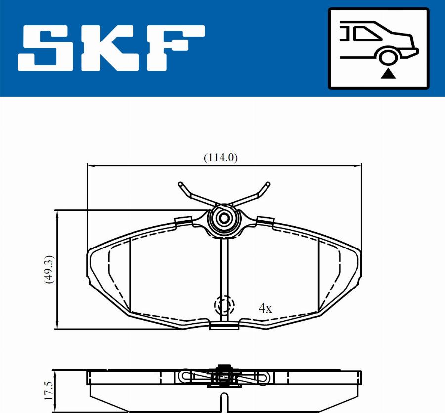 SKF VKBP 90709 - Гальмівні колодки, дискові гальма autozip.com.ua