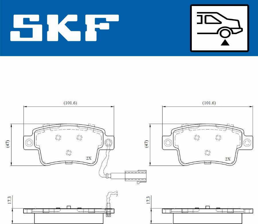 SKF VKBP 90787 E - Гальмівні колодки, дискові гальма autozip.com.ua