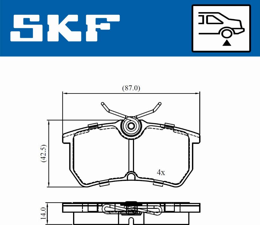 SKF VKBP 90730 - Гальмівні колодки, дискові гальма autozip.com.ua