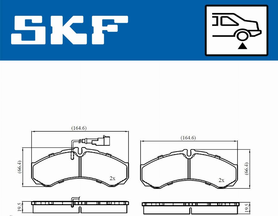 SKF VKBP 91061 E - Гальмівні колодки, дискові гальма autozip.com.ua