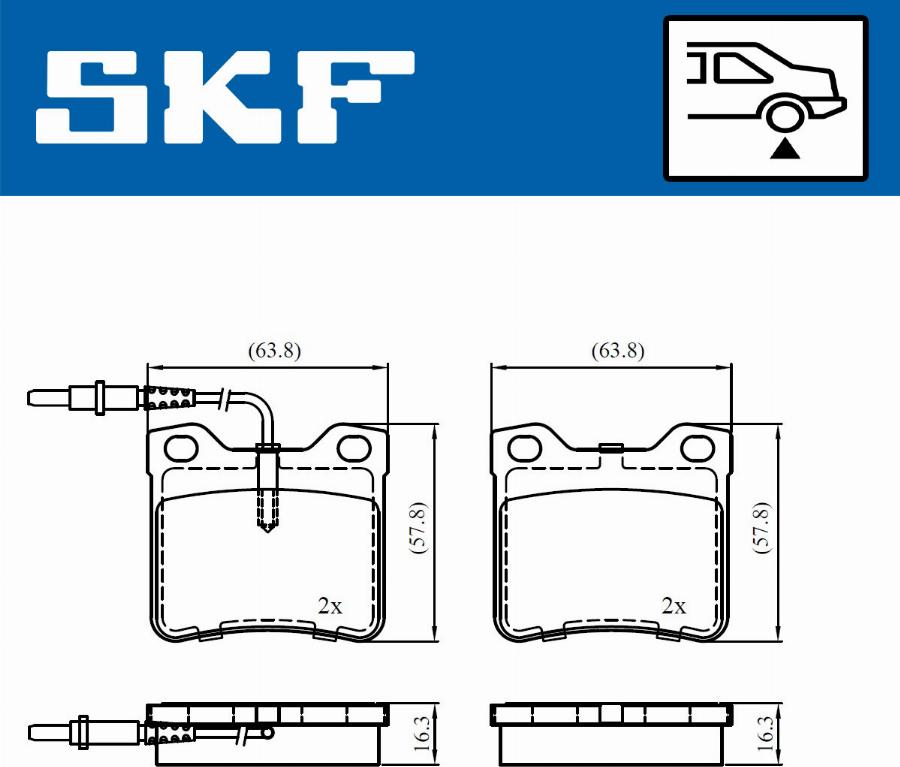 SKF VKBP 91032 E - Гальмівні колодки, дискові гальма autozip.com.ua