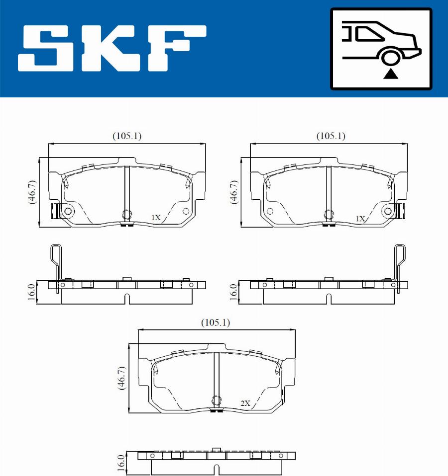 SKF VKBP 91145 A - Гальмівні колодки, дискові гальма autozip.com.ua