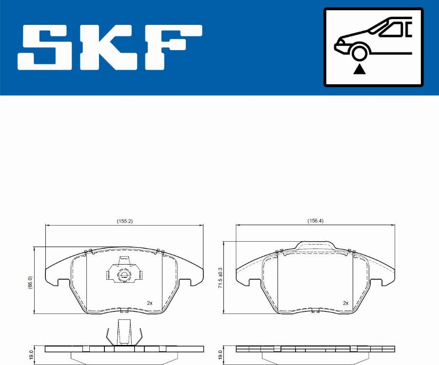 SKF VKBP 80948 - Гальмівні колодки, дискові гальма autozip.com.ua