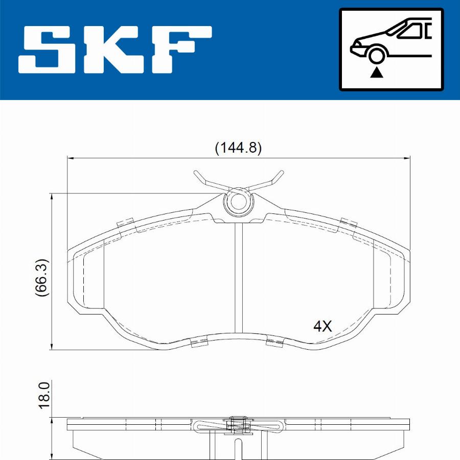 SKF VKBP 80962 - Гальмівні колодки, дискові гальма autozip.com.ua