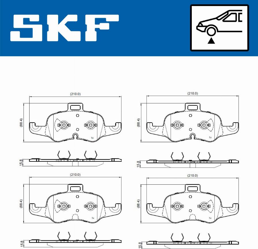 SKF VKBP 80981 - Гальмівні колодки, дискові гальма autozip.com.ua