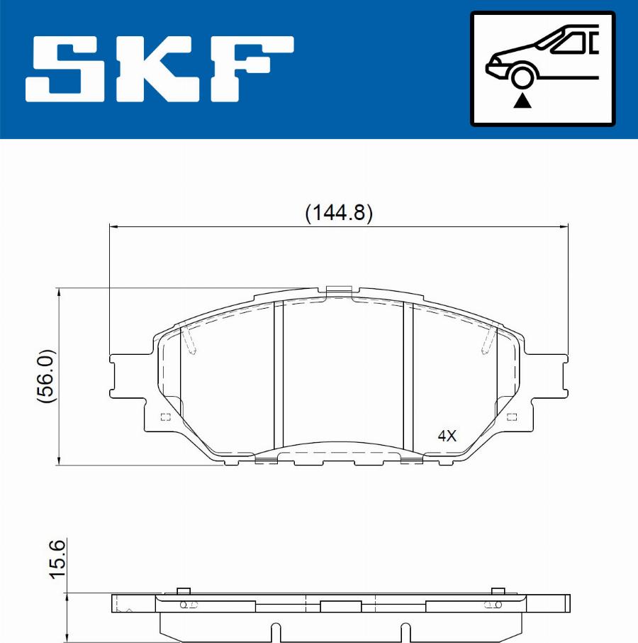 SKF VKBP 80976 - Гальмівні колодки, дискові гальма autozip.com.ua
