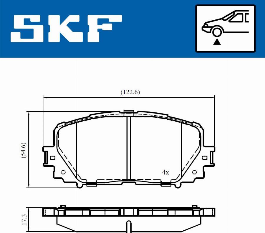 SKF VKBP 80970 - Гальмівні колодки, дискові гальма autozip.com.ua