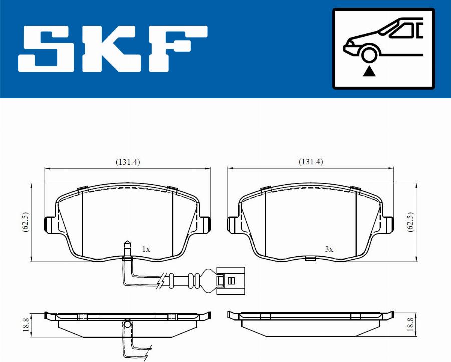 SKF VKBP 80494 E - Гальмівні колодки, дискові гальма autozip.com.ua