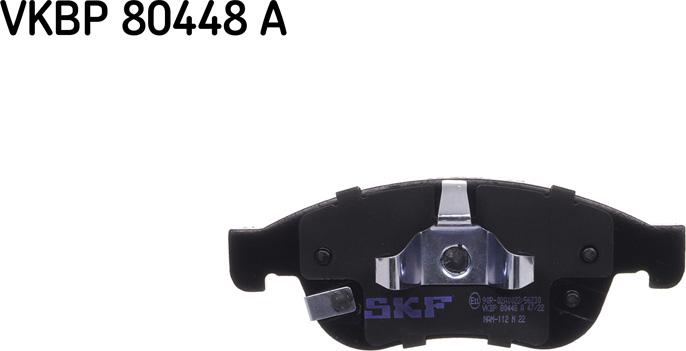 SKF VKBP 80448 A - Гальмівні колодки, дискові гальма autozip.com.ua