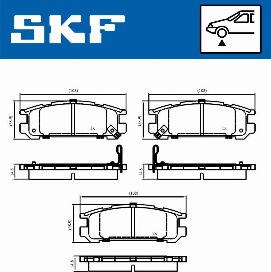 SKF VKBP 80457 - Гальмівні колодки, дискові гальма autozip.com.ua