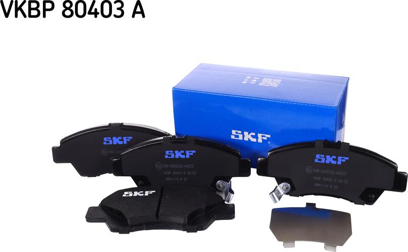 SKF VKBP 80403 A - Гальмівні колодки, дискові гальма autozip.com.ua