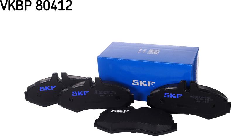 SKF VKBP 80412 - Гальмівні колодки, дискові гальма autozip.com.ua