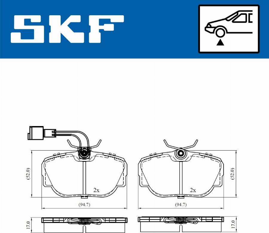 SKF VKBP 80480 E - Гальмівні колодки, дискові гальма autozip.com.ua