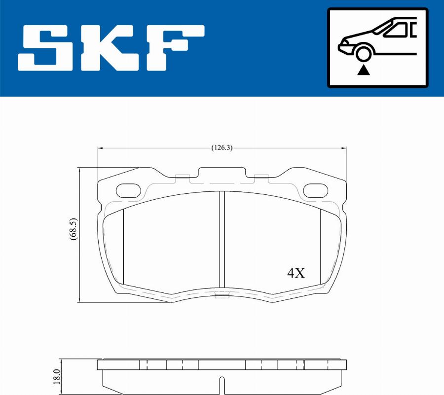 SKF VKBP 80435 - Гальмівні колодки, дискові гальма autozip.com.ua