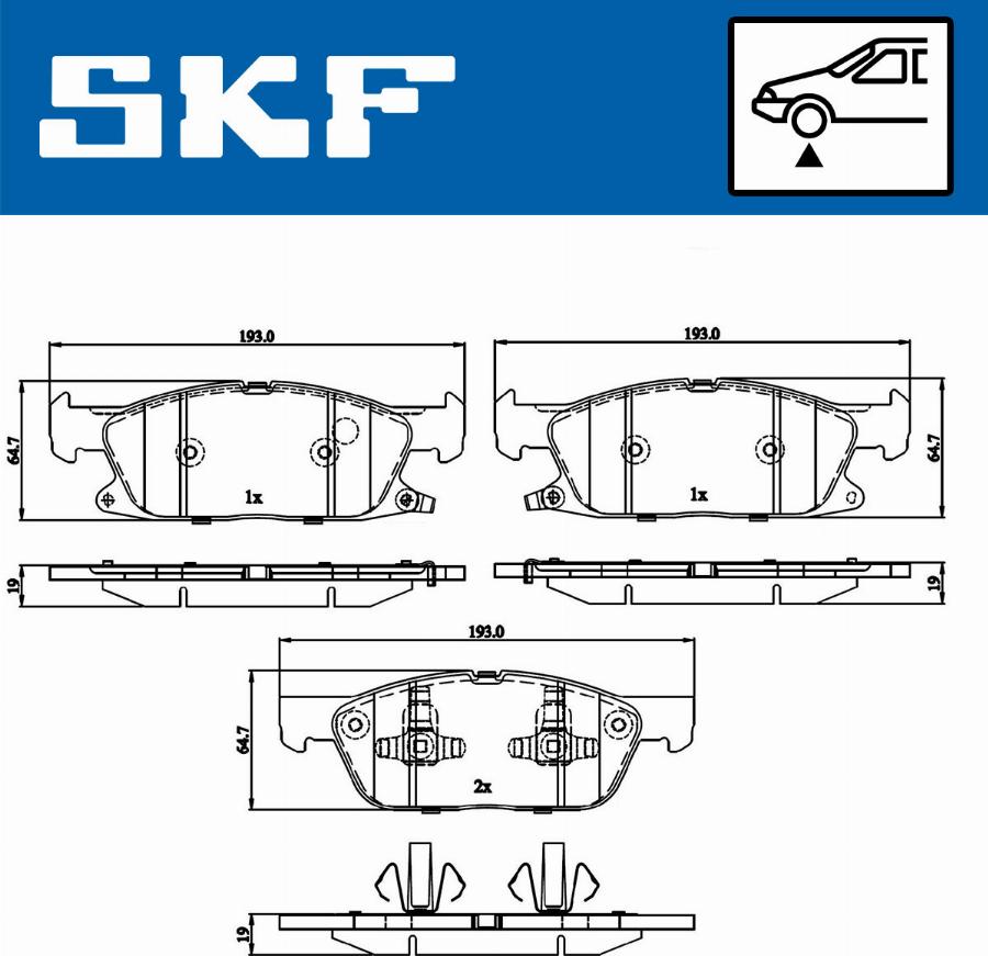 SKF VKBP 80433 A - Гальмівні колодки, дискові гальма autozip.com.ua