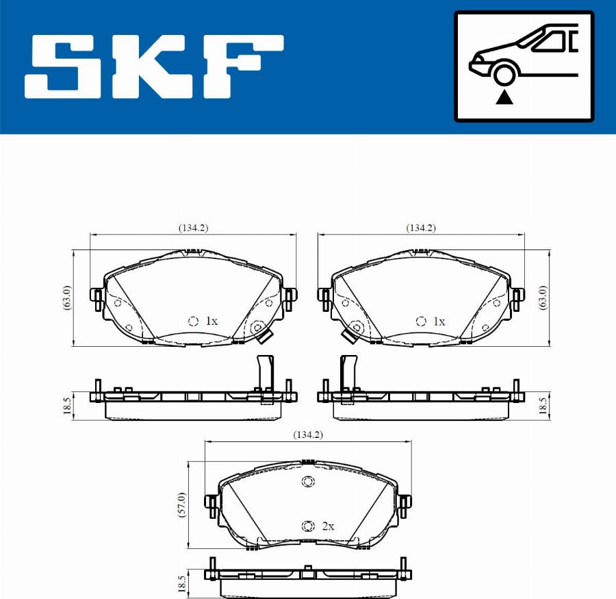 SKF VKBP 80429 A - Гальмівні колодки, дискові гальма autozip.com.ua
