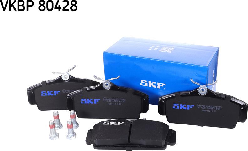 SKF VKBP 80428 - Гальмівні колодки, дискові гальма autozip.com.ua