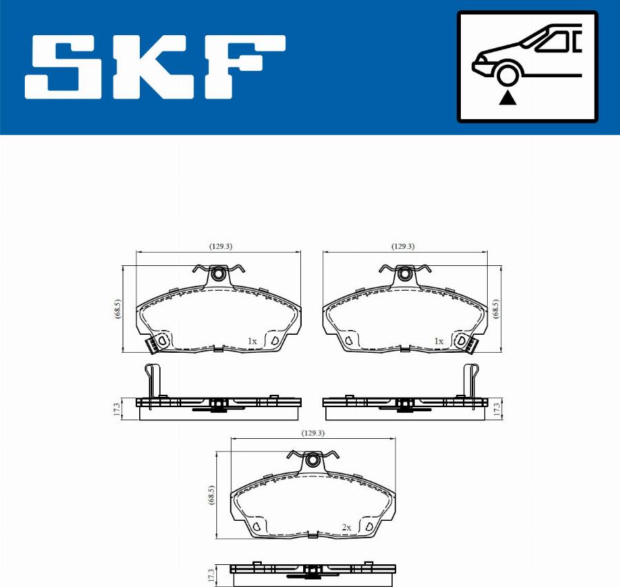 SKF VKBP 80479 A - Гальмівні колодки, дискові гальма autozip.com.ua