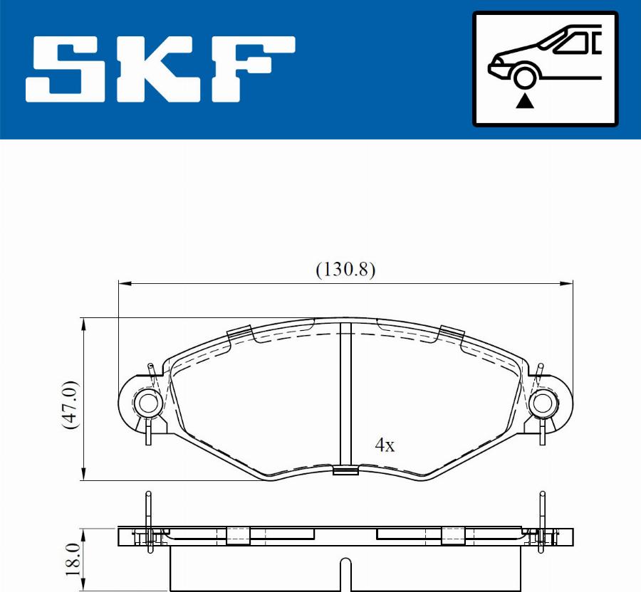 SKF VKBP 80470 - Гальмівні колодки, дискові гальма autozip.com.ua