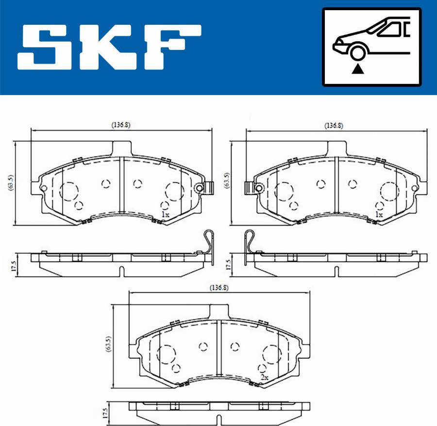 SKF VKBP 80591 A - Гальмівні колодки, дискові гальма autozip.com.ua