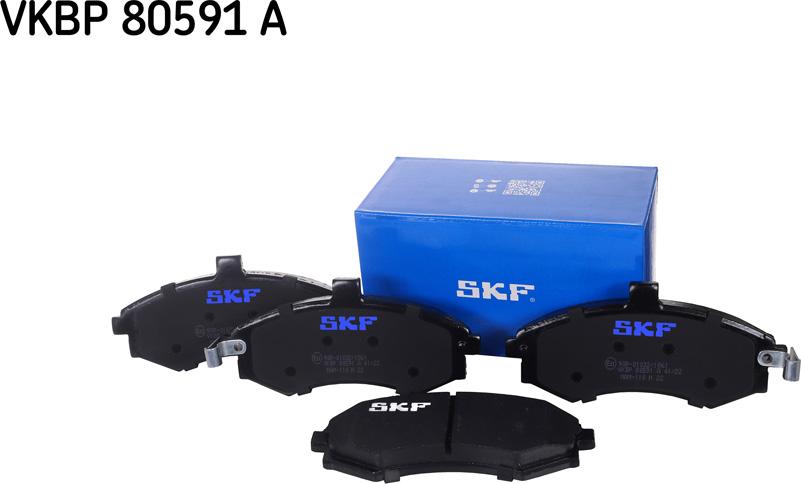 SKF VKBP 80591 A - Гальмівні колодки, дискові гальма autozip.com.ua