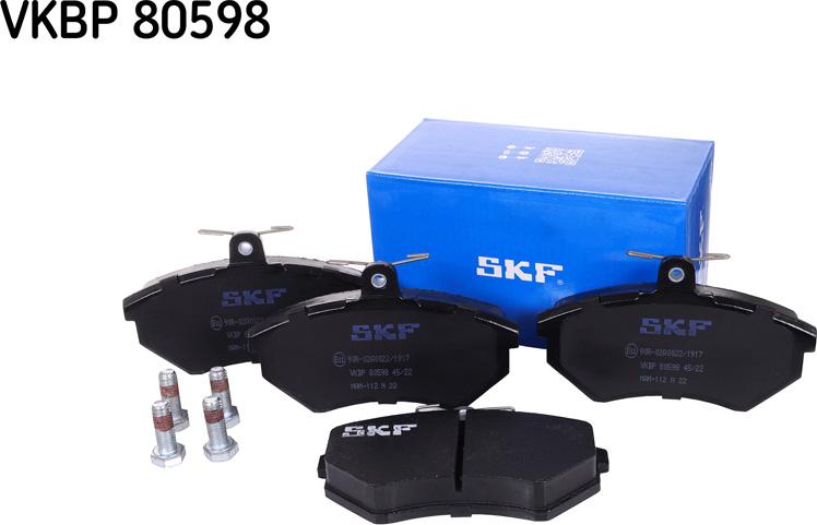 SKF VKBP 80598 - Гальмівні колодки, дискові гальма autozip.com.ua