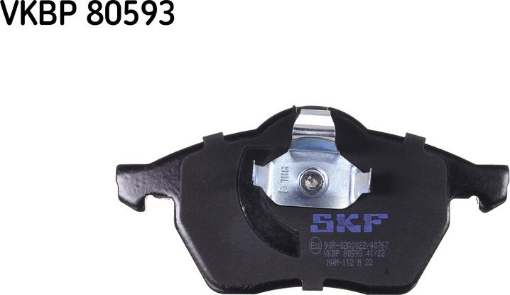 SKF VKBP 80593 - Гальмівні колодки, дискові гальма autozip.com.ua