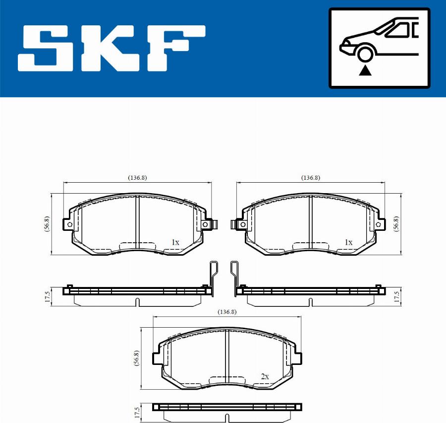 SKF VKBP 80545 A - Гальмівні колодки, дискові гальма autozip.com.ua