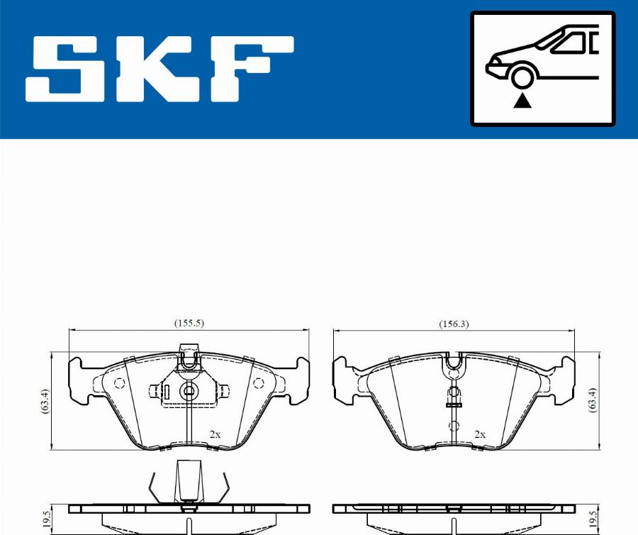 SKF VKBP 80548 - Гальмівні колодки, дискові гальма autozip.com.ua
