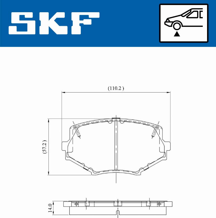 SKF VKBP 80564 A - Гальмівні колодки, дискові гальма autozip.com.ua