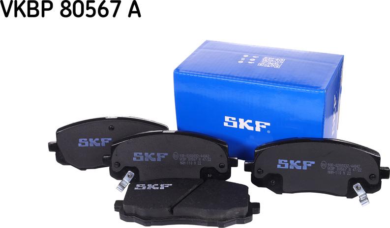 SKF VKBP 80567 A - Гальмівні колодки, дискові гальма autozip.com.ua