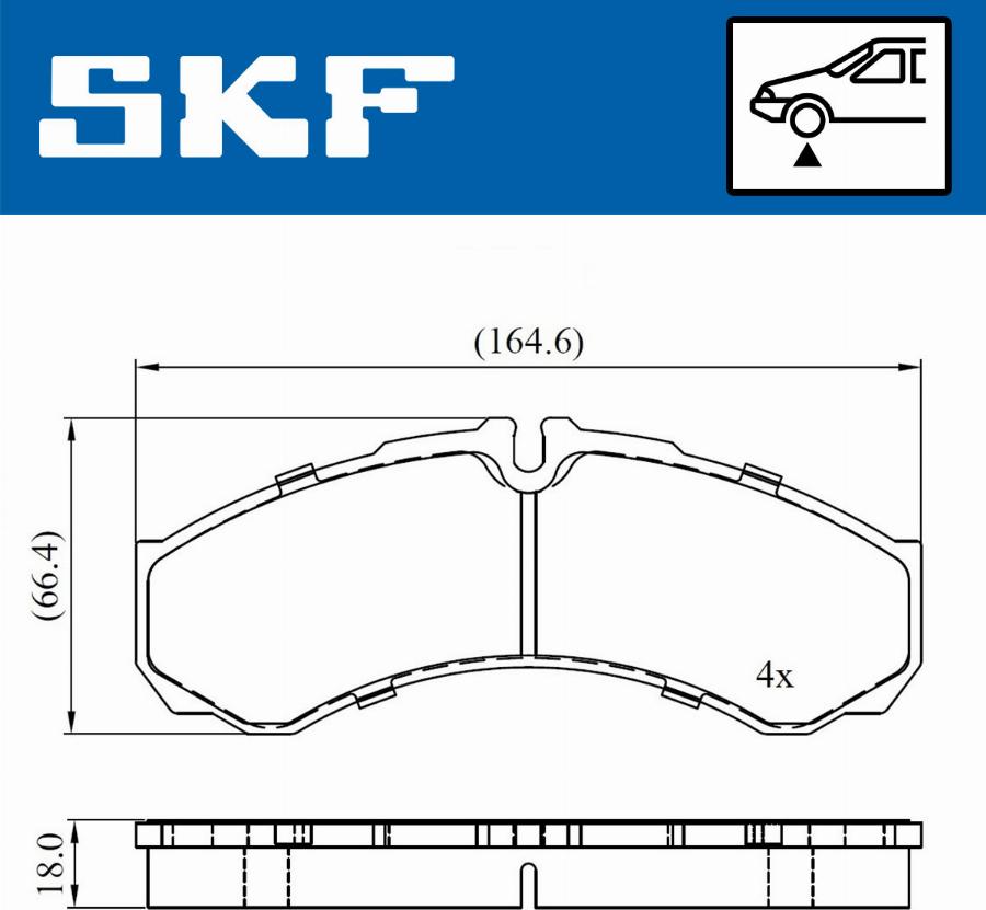 SKF VKBP 80507 - Гальмівні колодки, дискові гальма autozip.com.ua