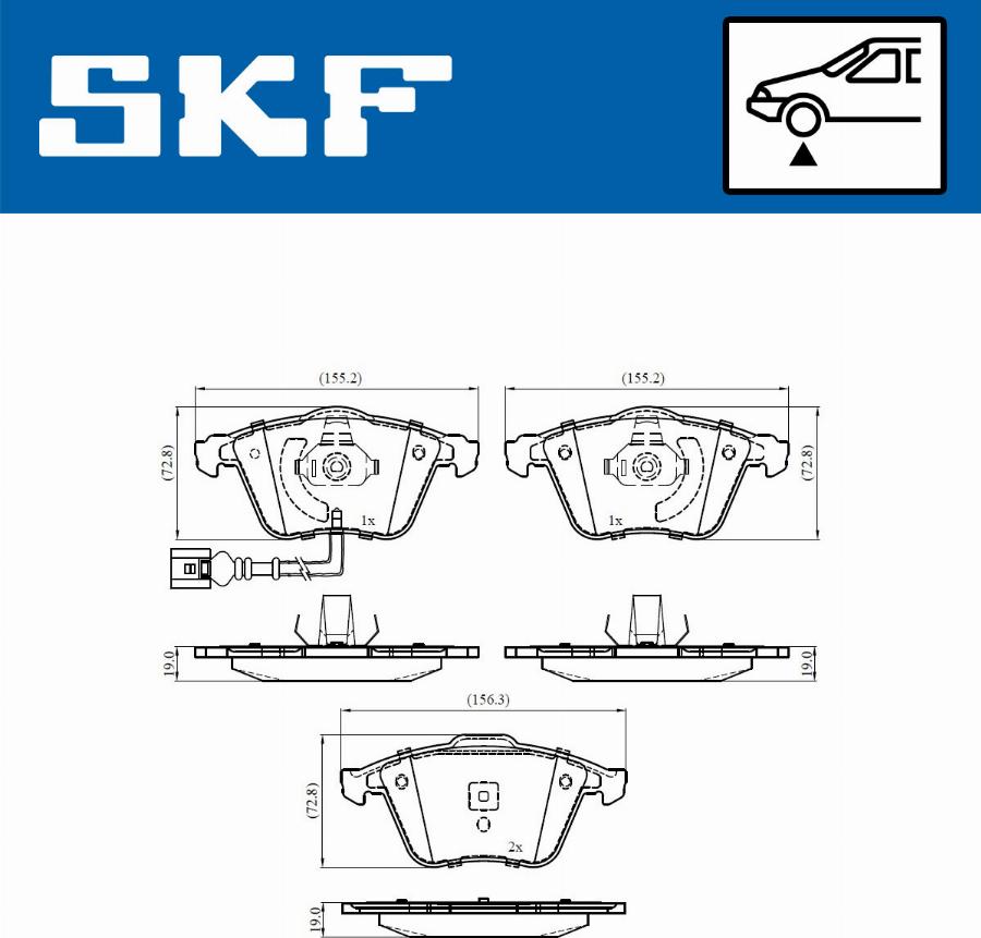 SKF VKBP 80586 E - Гальмівні колодки, дискові гальма autozip.com.ua