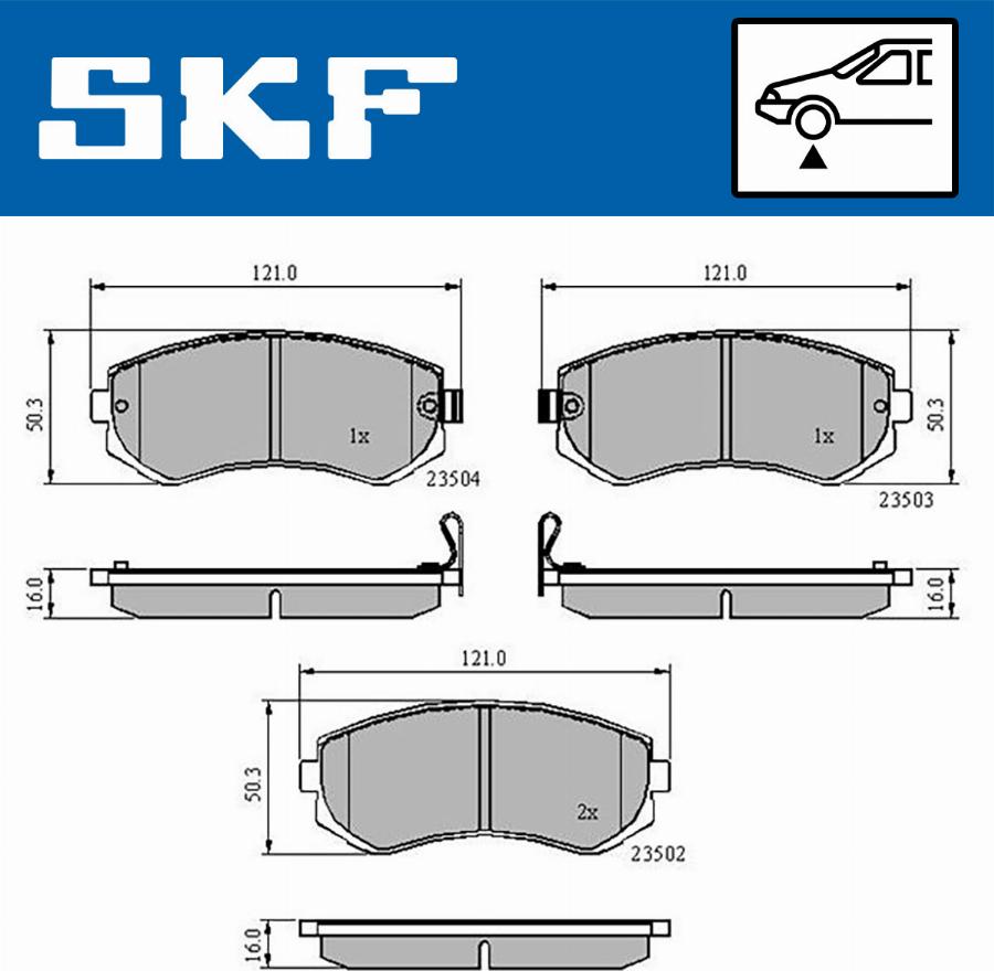 SKF VKBP 80535 A - Гальмівні колодки, дискові гальма autozip.com.ua