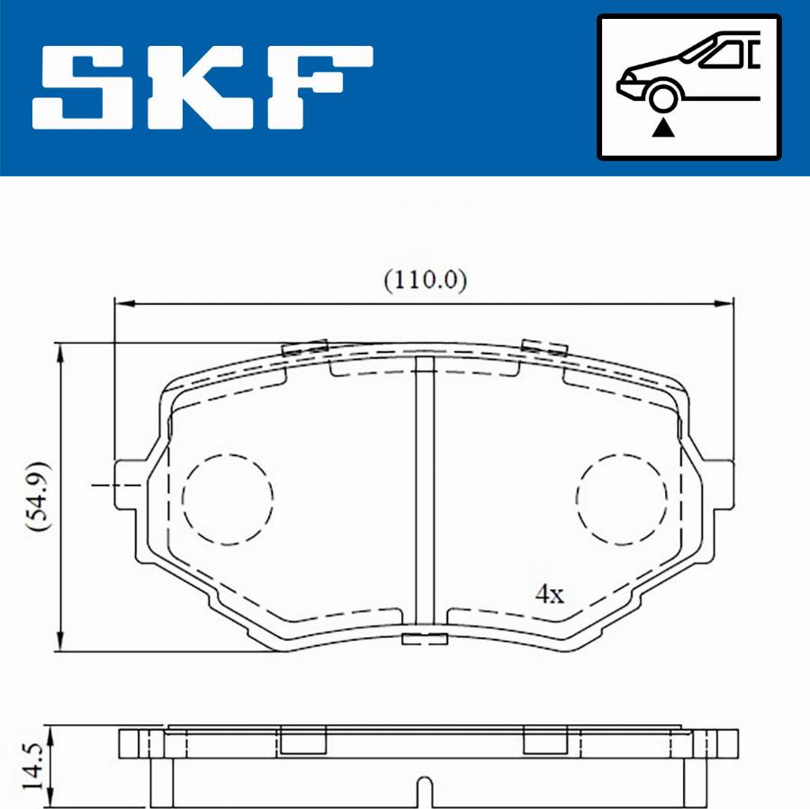 SKF VKBP 80531 A - Гальмівні колодки, дискові гальма autozip.com.ua