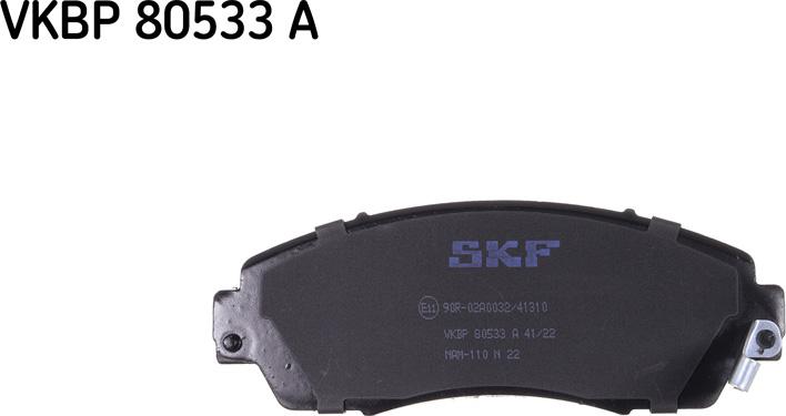 SKF VKBP 80533 A - Гальмівні колодки, дискові гальма autozip.com.ua