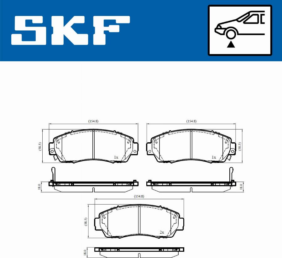 SKF VKBP 80533 A - Гальмівні колодки, дискові гальма autozip.com.ua