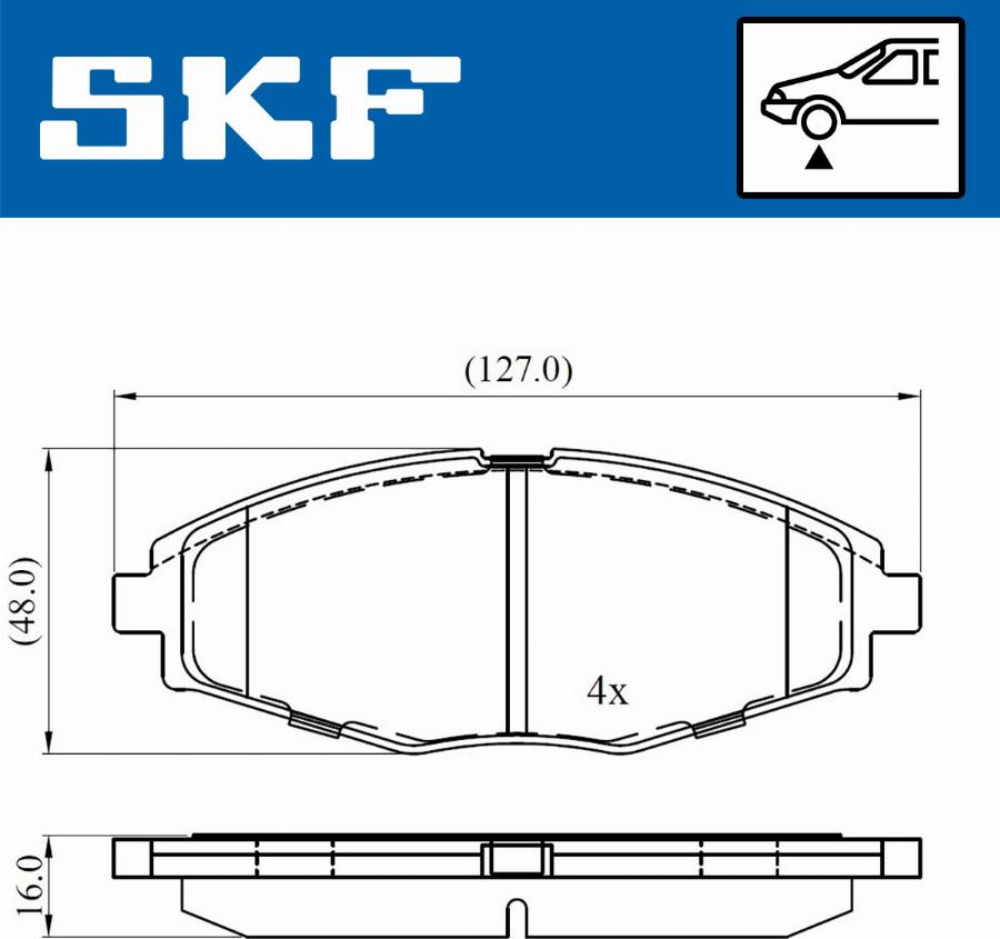 SKF VKBP 80532 - Гальмівні колодки, дискові гальма autozip.com.ua