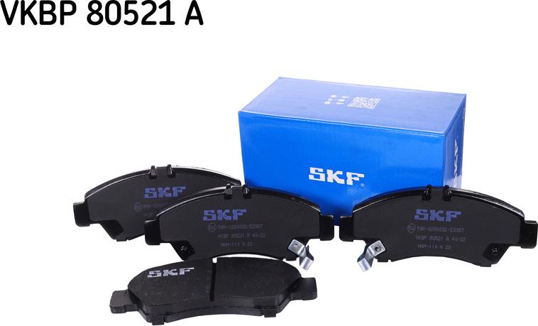 SKF VKBP 80521 A - Гальмівні колодки, дискові гальма autozip.com.ua