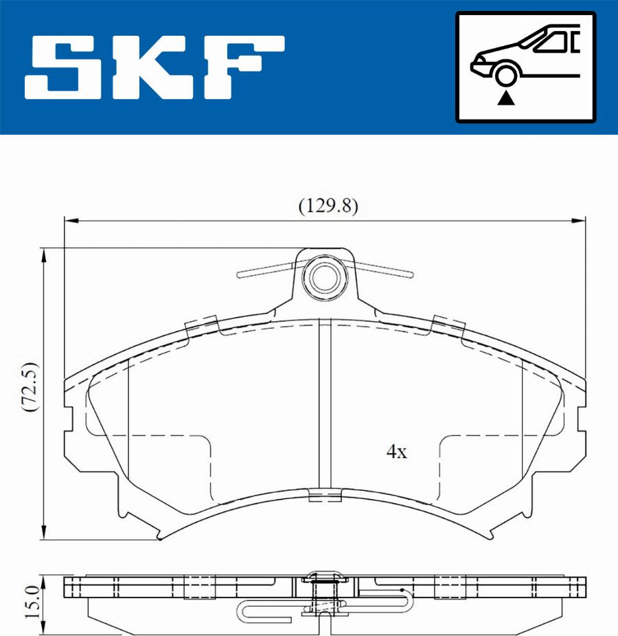 SKF VKBP 80575 A - Гальмівні колодки, дискові гальма autozip.com.ua