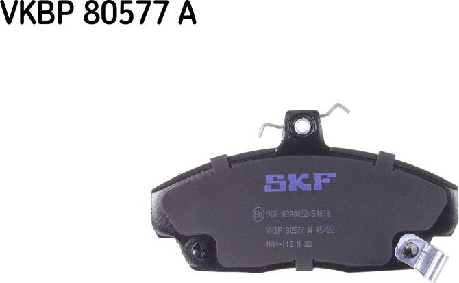 SKF VKBP 80577 A - Гальмівні колодки, дискові гальма autozip.com.ua