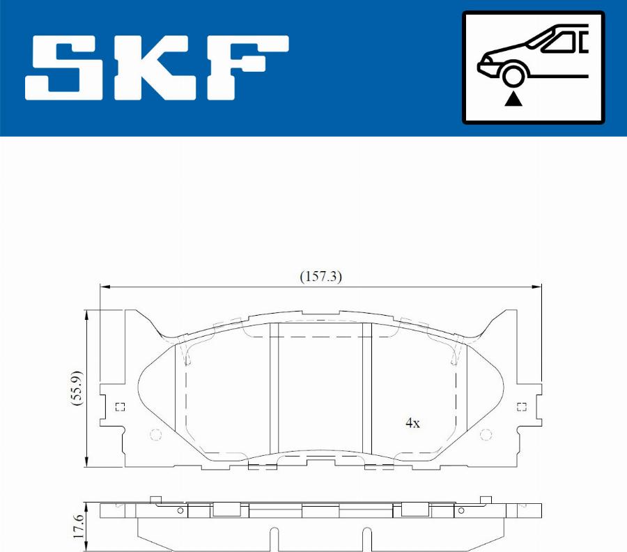 SKF VKBP 80642 - Гальмівні колодки, дискові гальма autozip.com.ua