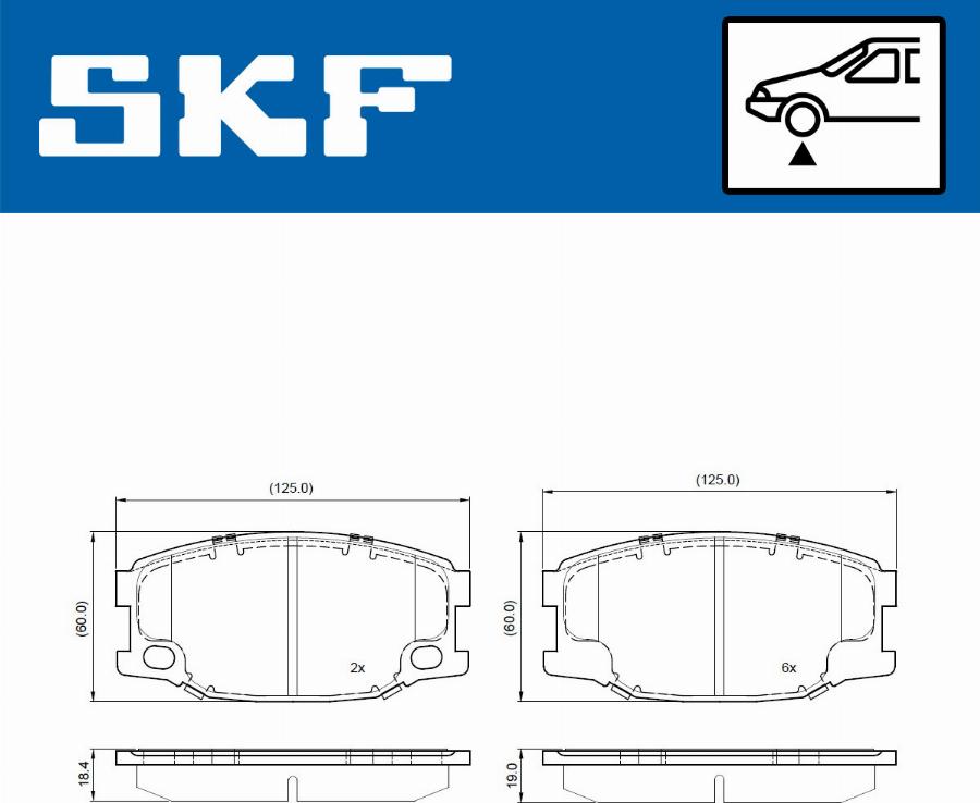 SKF VKBP 80652 - Гальмівні колодки, дискові гальма autozip.com.ua