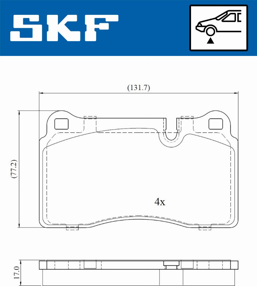 SKF VKBP 80609 - Гальмівні колодки, дискові гальма autozip.com.ua