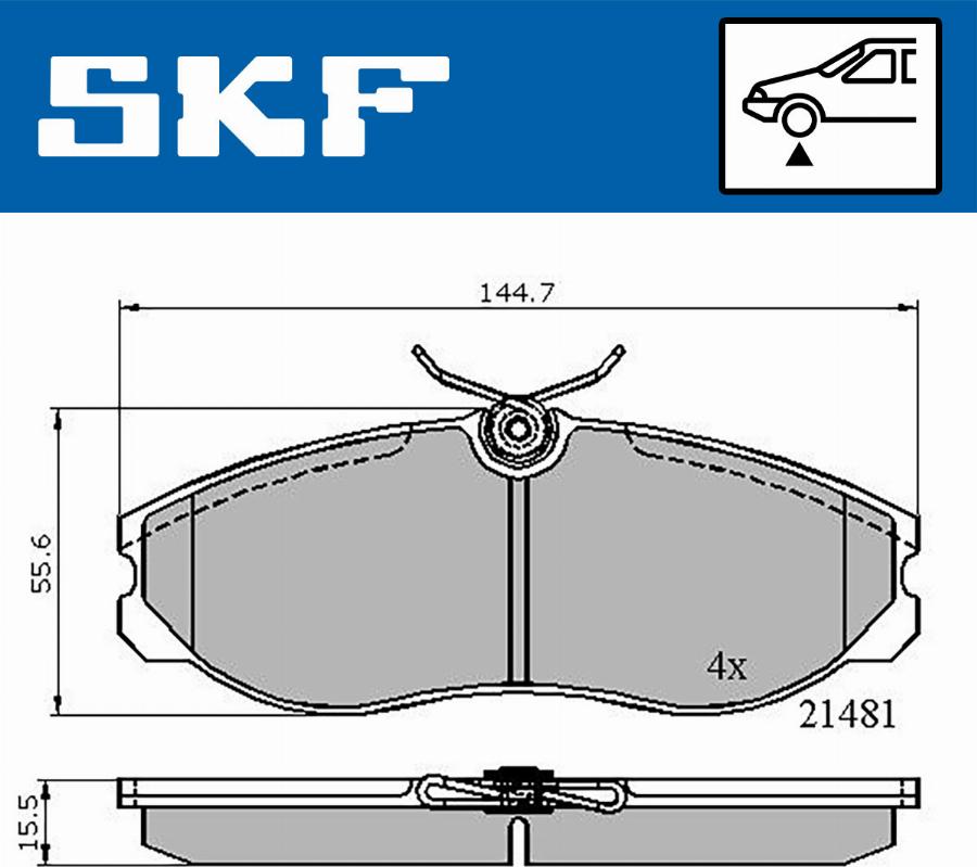 SKF VKBP 80603 - Гальмівні колодки, дискові гальма autozip.com.ua