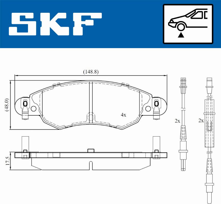 SKF VKBP 80607 E - Гальмівні колодки, дискові гальма autozip.com.ua
