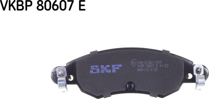 SKF VKBP 80607 E - Гальмівні колодки, дискові гальма autozip.com.ua