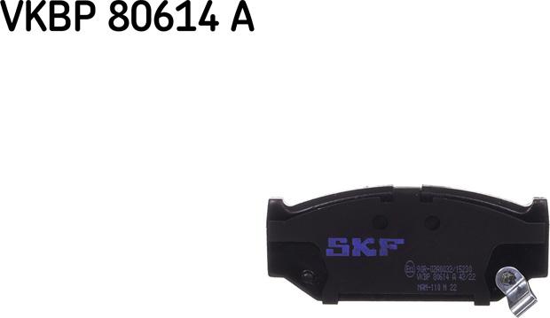 SKF VKBP 80614 A - Гальмівні колодки, дискові гальма autozip.com.ua