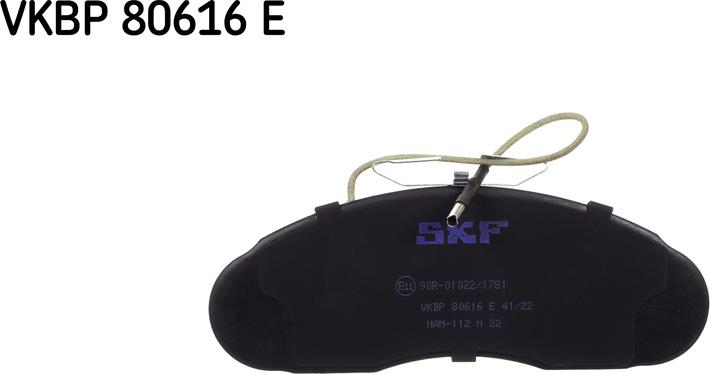 SKF VKBP 80616 E - Гальмівні колодки, дискові гальма autozip.com.ua