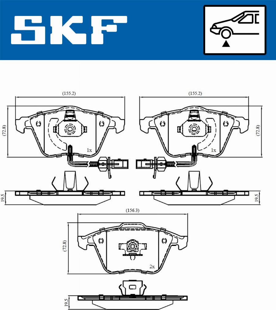 SKF VKBP 80617 E - Гальмівні колодки, дискові гальма autozip.com.ua